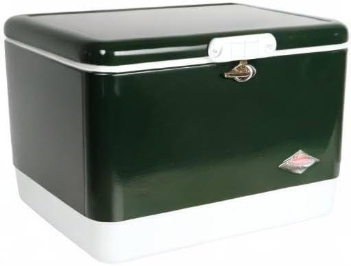 Coleman Vintage 54qt Steel Belted Cooler, Keeps Ice Up to 4 Days, 85-Can Capacity Hard Cooler with Drain & Have-A-Seat Lid - Image 8