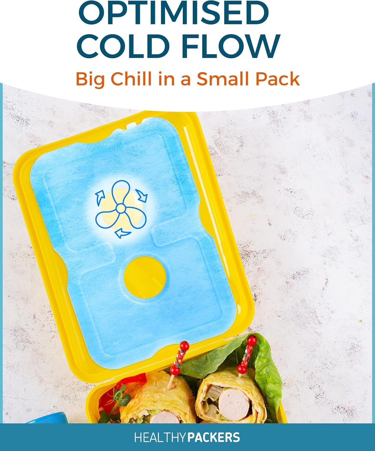 Healthy Packers Ice Packs for Lunch Boxes & Coolers - Freezer Packs - Original Cool Pack | Cooler Accessories for Beach, Camping & Fishing | Slim & Long-Lasting Reusable Ice Pack for Cooler - Image 3