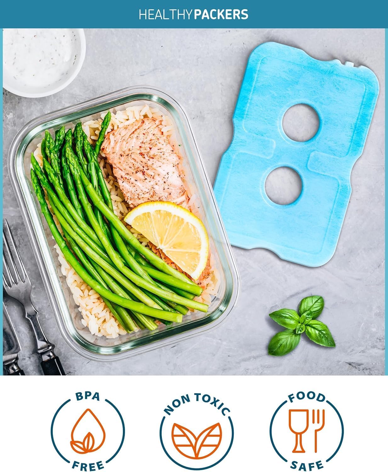 Healthy Packers Ice Packs for Lunch Boxes & Coolers - Freezer Packs - Original Cool Pack | Cooler Accessories for Beach, Camping & Fishing | Slim & Long-Lasting Reusable Ice Pack for Cooler - Image 6
