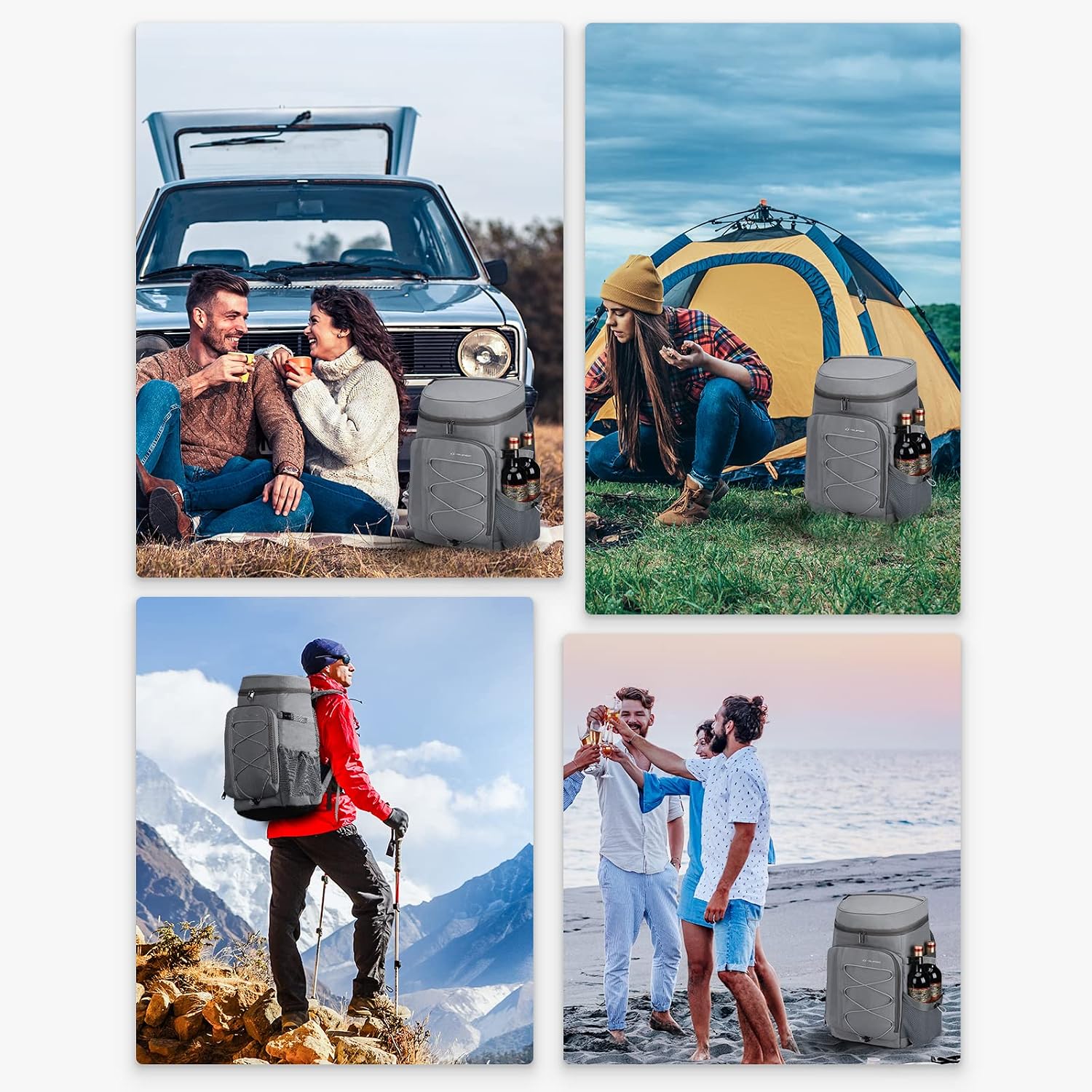 Maelstrom 35/50Can Insulated Cooler Backpack, Leakproof Soft Lunch Ice Bag | 16h Cold,Multi-Pockets,Survival Whistle,Ergonomic Breathable Padding. Perfect For Camping, Hiking, Fishing, Travel, Outdoor - Image 9