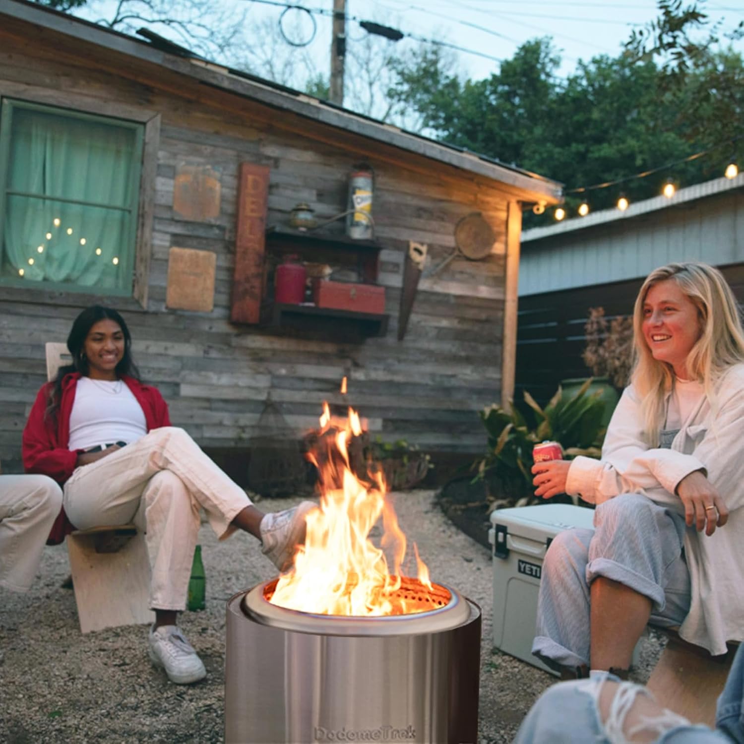 Smokeless Fire Pit with Travel Bag, Portable Outdoor Wood Burning Fireplace, 19 Inch Stainless Steel - Image 4